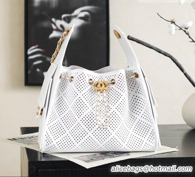 Grade Design Chanel 25 Small Handbag in Hollowed-out Calfskin AS5293 White 2026