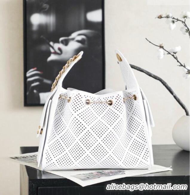Grade Design Chanel 25 Small Handbag in Hollowed-out Calfskin AS5293 White 2026