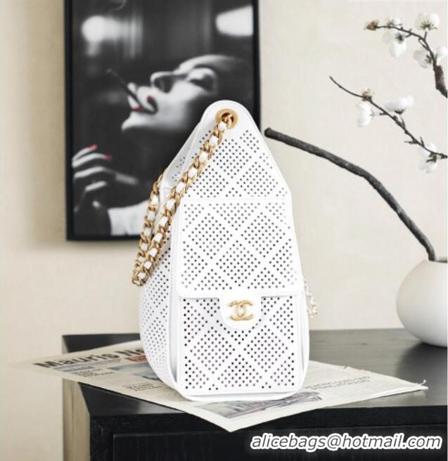 Grade Design Chanel 25 Small Handbag in Hollowed-out Calfskin AS5293 White 2026