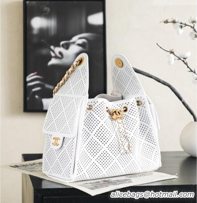 Grade Design Chanel 25 Small Handbag in Hollowed-out Calfskin AS5293 White 2026