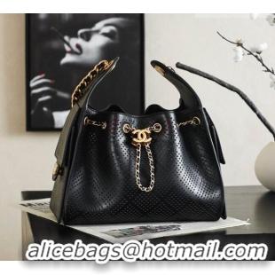 Top Quality Chanel 25 Small Handbag in Hollowed-out Calfskin AS5293 Black 2026