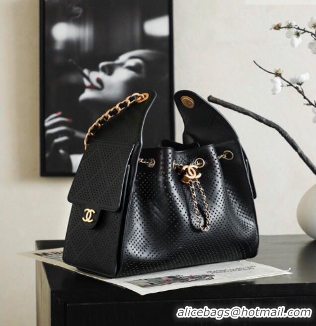 Top Quality Chanel 25 Small Handbag in Hollowed-out Calfskin AS5293 Black 2026