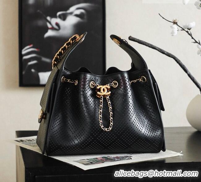 Top Quality Chanel 25 Small Handbag in Hollowed-out Calfskin AS5293 Black 2026
