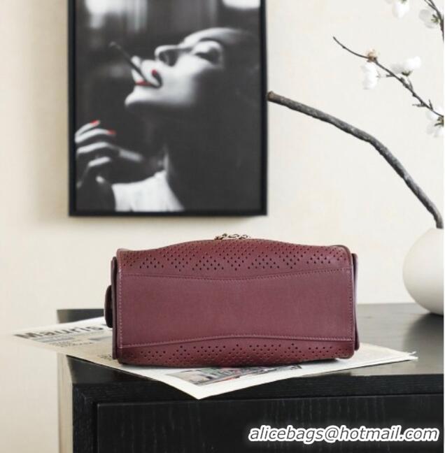 Good Taste Chanel 25 Mini Handbag in Hollowed-out Calfskin AS5631 Burgundy 2026