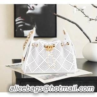 Inexpensive Chanel 25 Mini Handbag in Hollowed-out Calfskin AS5631 White 2026