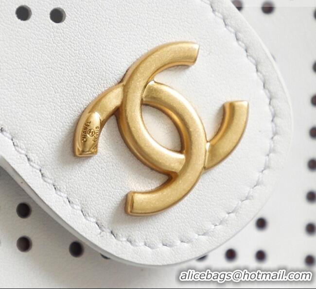 Inexpensive Chanel 25 Mini Handbag in Hollowed-out Calfskin AS5631 White 2026