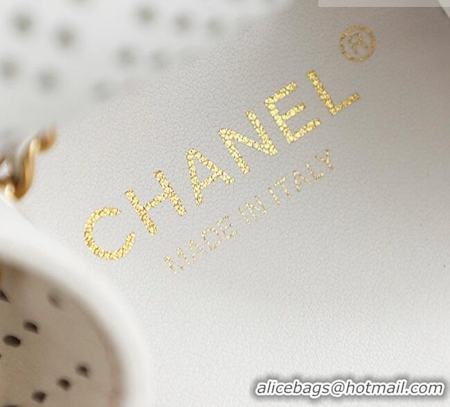 Inexpensive Chanel 25 Mini Handbag in Hollowed-out Calfskin AS5631 White 2026