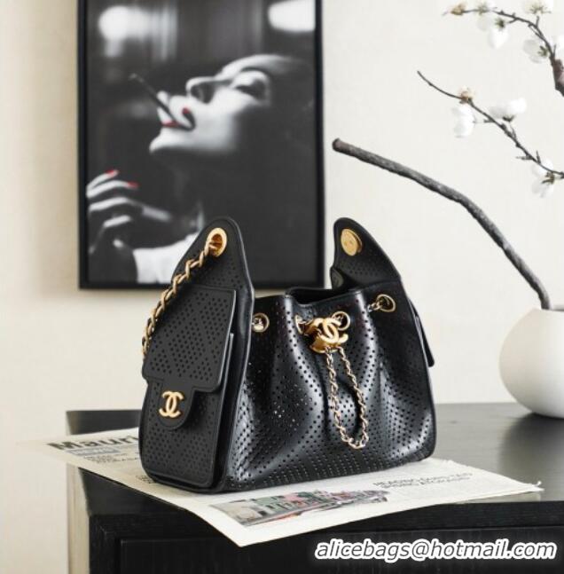 Reasonable Price Chanel 25 Mini Handbag in Hollowed-out Calfskin AS5631 Black 2026