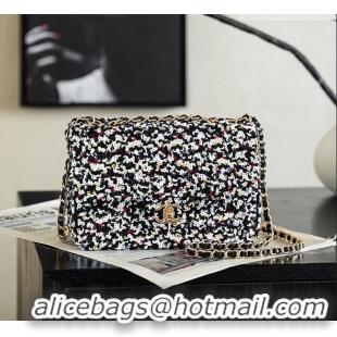 Best Product Chanel Mini Sequins Flap Bag CH82409 White/Black 2026
