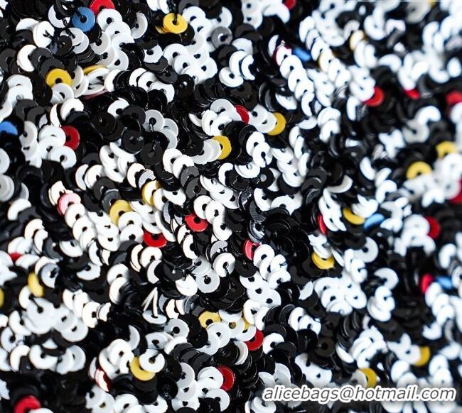 Best Product Chanel Mini Sequins Flap Bag CH82409 White/Black 2026