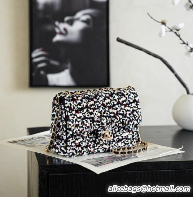 Best Product Chanel Mini Sequins Flap Bag CH82409 White/Black 2026
