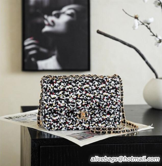 Best Product Chanel Mini Sequins Flap Bag CH82409 White/Black 2026