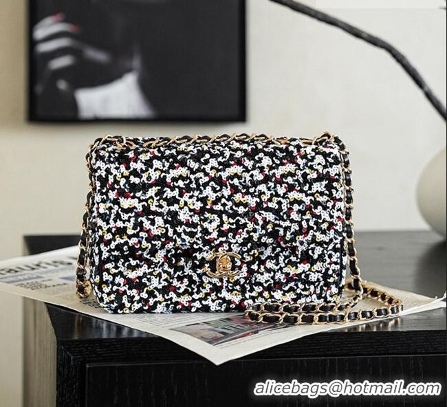 Best Product Chanel Mini Sequins Flap Bag CH82409 White/Black 2026