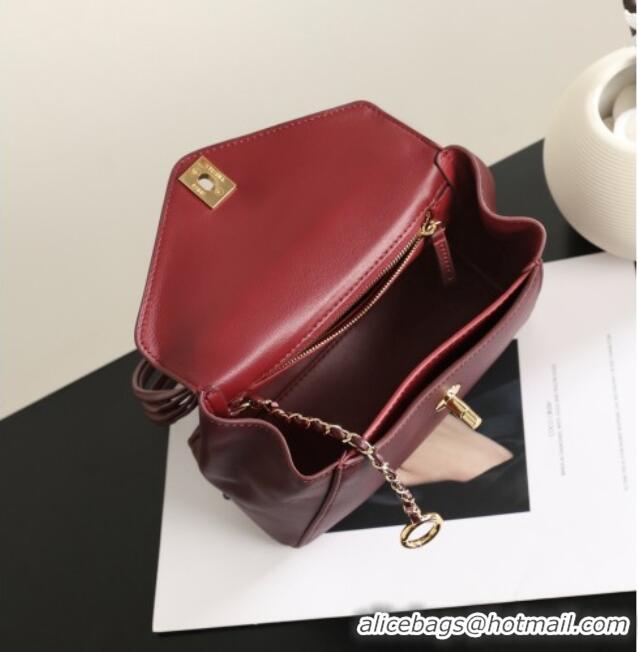 Buy Best Price Chanel Calfskin Shoulder Bag AS6223 CH082410 Burgundy 2026
