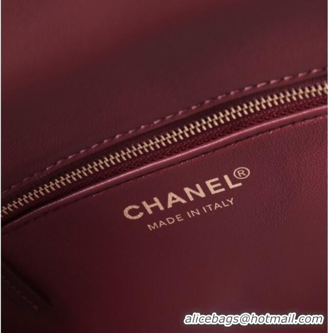 Buy Best Price Chanel Calfskin Shoulder Bag AS6223 CH082410 Burgundy 2026