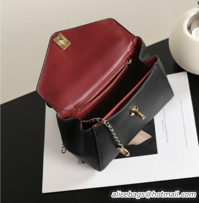 Best Quality Chanel Calfskin Shoulder Bag AS6223 CH082412 Black 2026