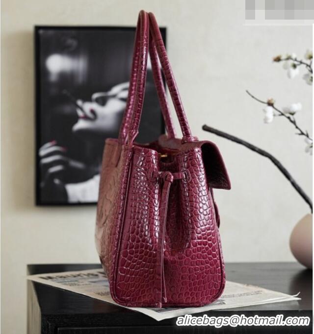Buy Discount Chanel Tote Bag in Crocodile Pattern Calfskin AS6428 Burgundy 2026