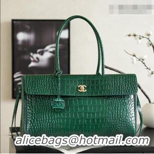 Best Price Chanel Tote Bag in Crocodile Pattern Calfskin AS6428 Green 2026