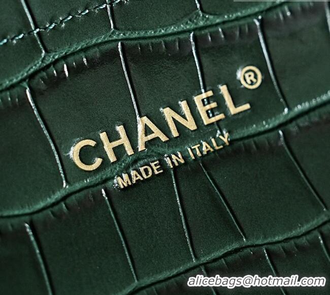 Best Price Chanel Tote Bag in Crocodile Pattern Calfskin AS6428 Green 2026