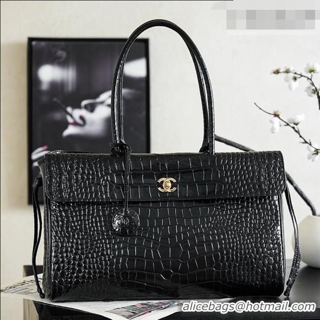 Popular Style Chanel Tote Bag in Crocodile Pattern Calfskin AS6428 Black 2026