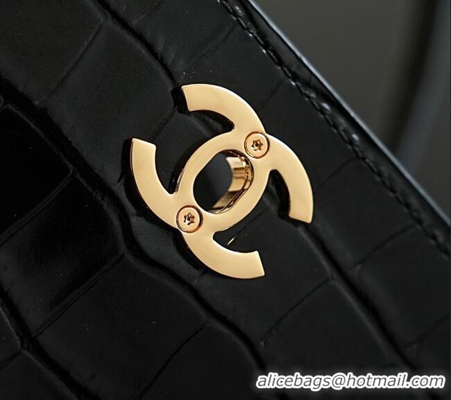 Popular Style Chanel Tote Bag in Crocodile Pattern Calfskin AS6428 Black 2026