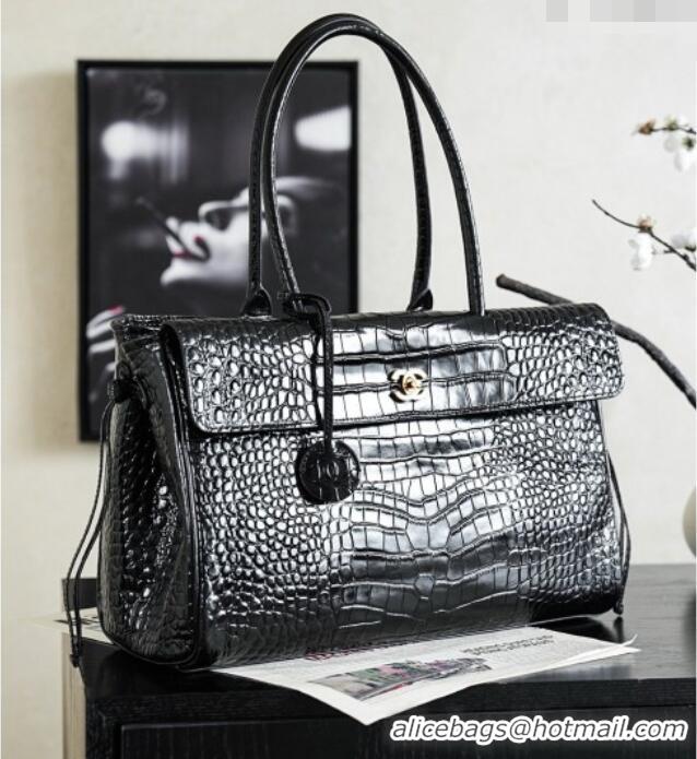 Popular Style Chanel Tote Bag in Crocodile Pattern Calfskin AS6428 Black 2026
