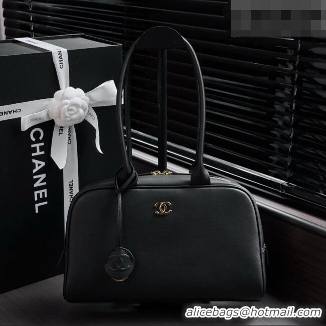 Discount Design Chanel Large Bowling Bag in Calfskin AS6580 Black 2026