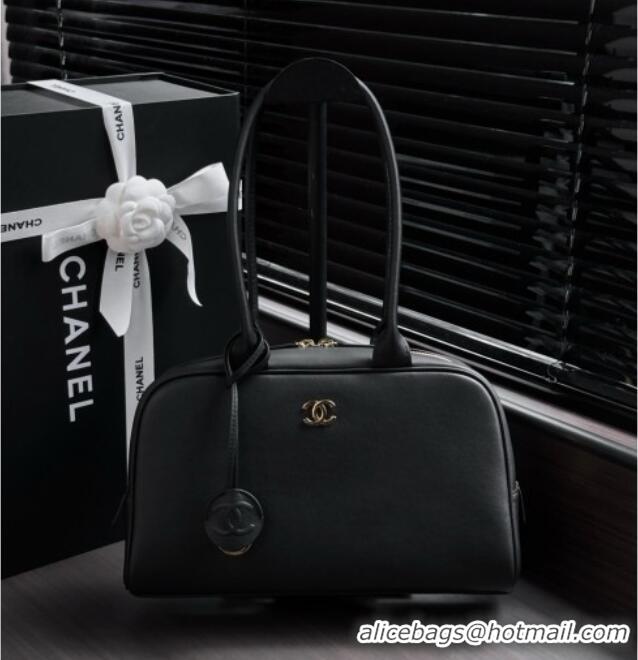 Discount Design Chanel Large Bowling Bag in Calfskin AS6580 Black 2026