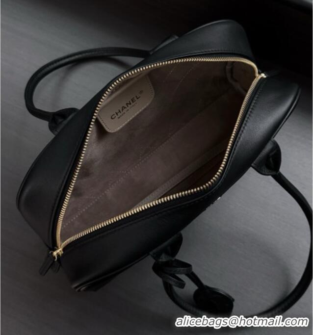 Discount Design Chanel Large Bowling Bag in Calfskin AS6580 Black 2026