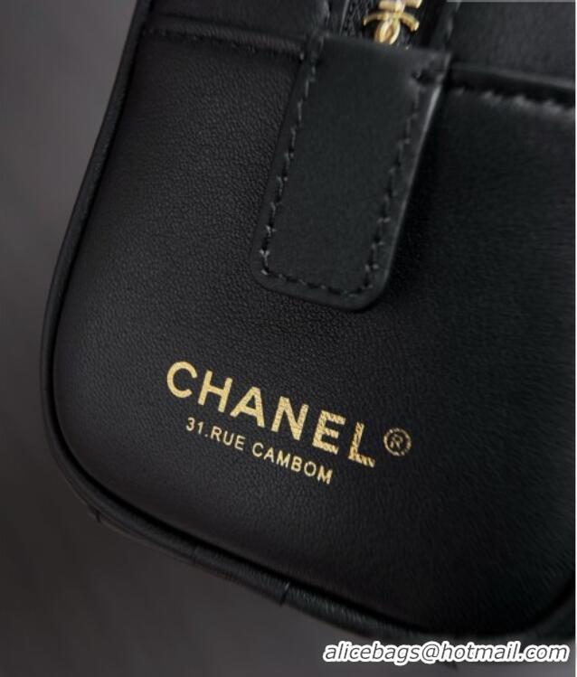 Discount Design Chanel Large Bowling Bag in Calfskin AS6580 Black 2026