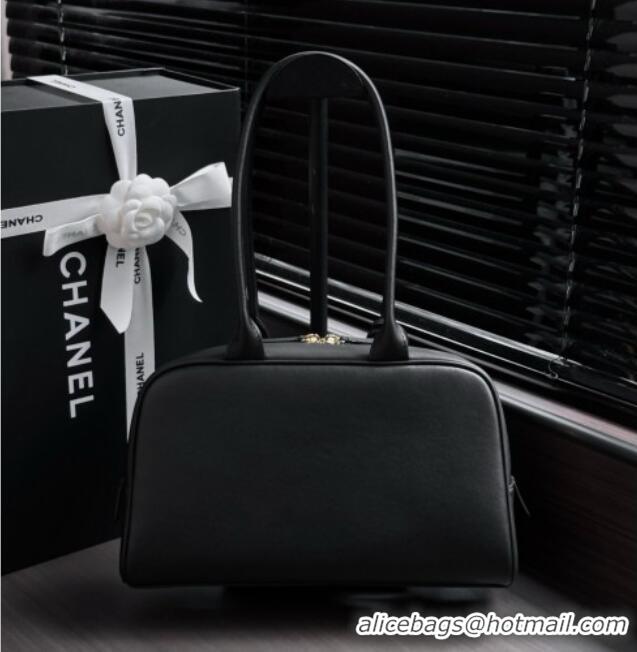 Discount Design Chanel Large Bowling Bag in Calfskin AS6580 Black 2026