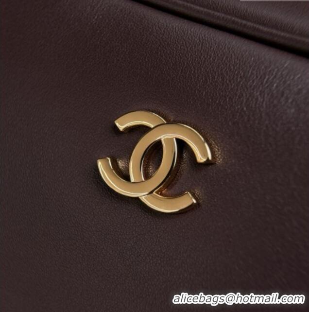 Best Quality Chanel Large Bowling Bag in Calfskin AS6580 Dark Brown 2026