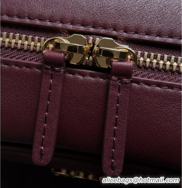 Good Quality Chanel Large Bowling Bag in Calfskin AS6580 Burgundy 2026