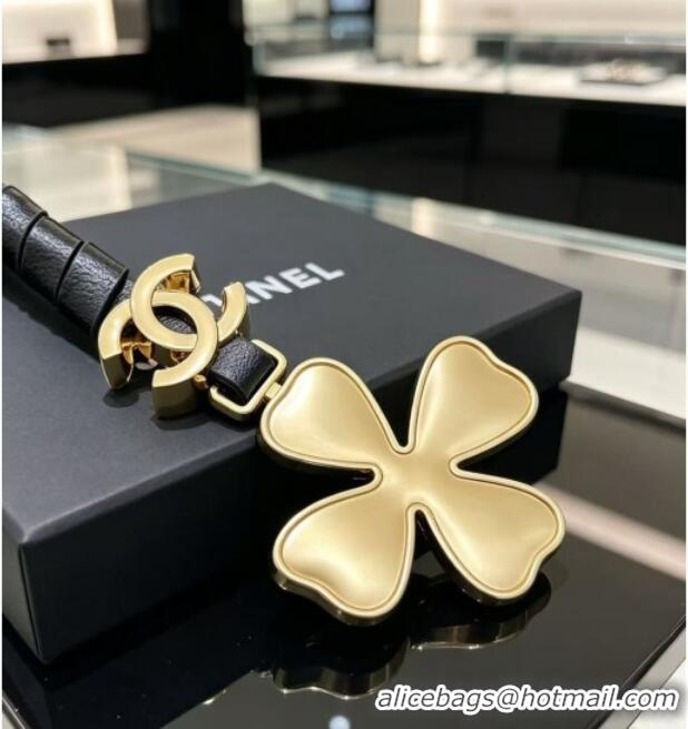 Super Quality Chanel Clover Bag Charm CH082422 Black/Gold 2026