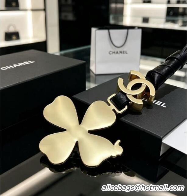 Super Quality Chanel Clover Bag Charm CH082422 Black/Gold 2026