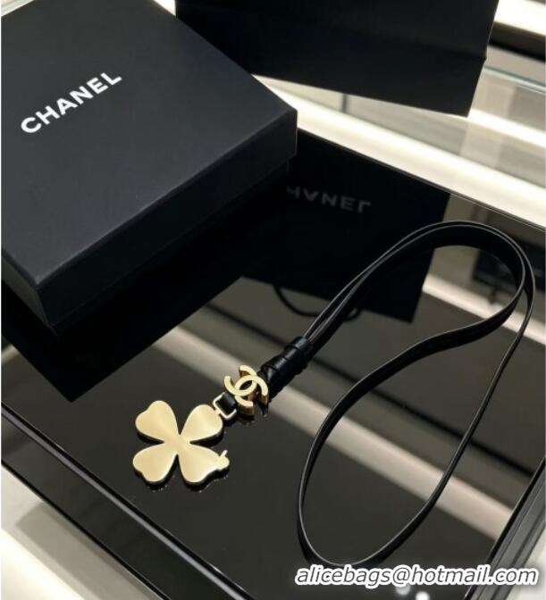 Super Quality Chanel Clover Bag Charm CH082422 Black/Gold 2026