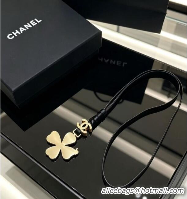 Super Quality Chanel Clover Bag Charm CH082422 Black/Gold 2026