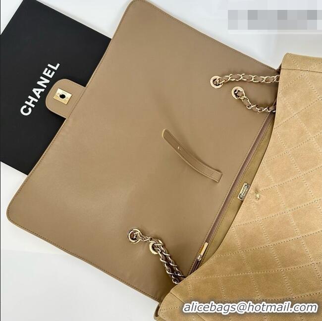 Best Grade Chanel x Pharrell XXL Maxi Flap Bag with Chain in Suede CH082424 Beige 2026