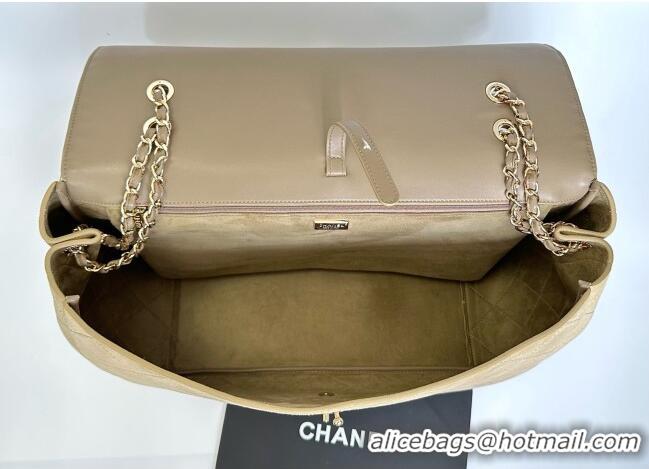 Best Grade Chanel x Pharrell XXL Maxi Flap Bag with Chain in Suede CH082424 Beige 2026