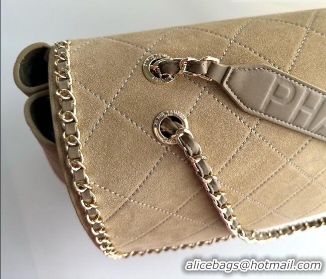 Best Grade Chanel x Pharrell XXL Maxi Flap Bag with Chain in Suede CH082424 Beige 2026