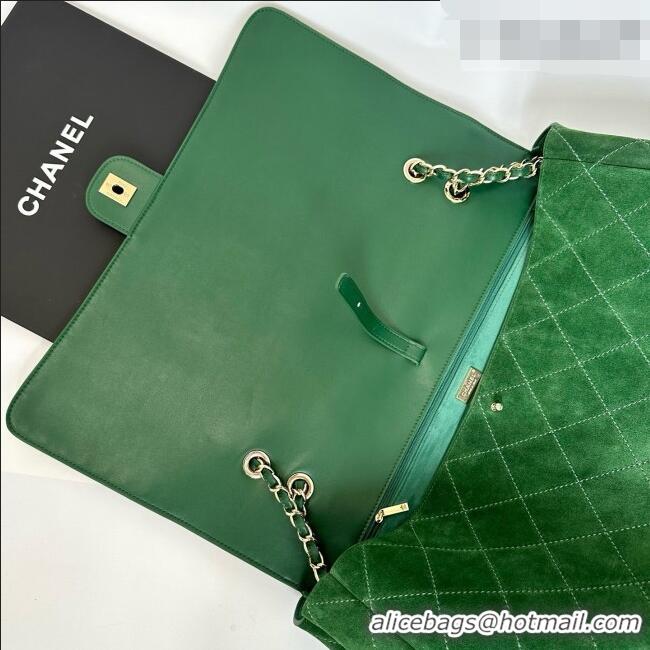 Hot Sell Cheap Chanel x Pharrell XXL Maxi Flap Bag with Chain in Suede CH082425 Green 2026