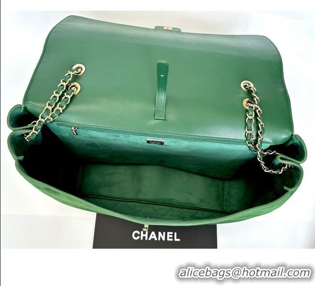 Hot Sell Cheap Chanel x Pharrell XXL Maxi Flap Bag with Chain in Suede CH082425 Green 2026