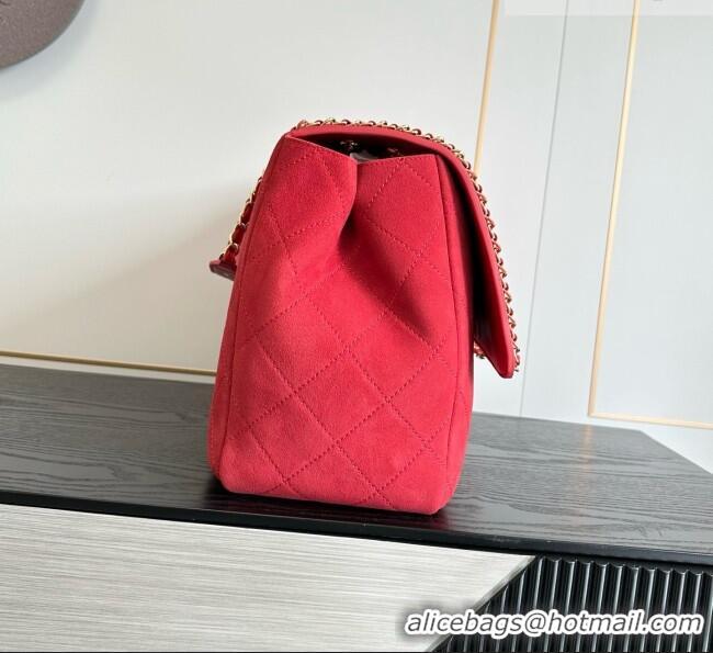 Buy Discount Chanel x Pharrell XXL Maxi Flap Bag with Chain in Suede CH082426 Red 2026