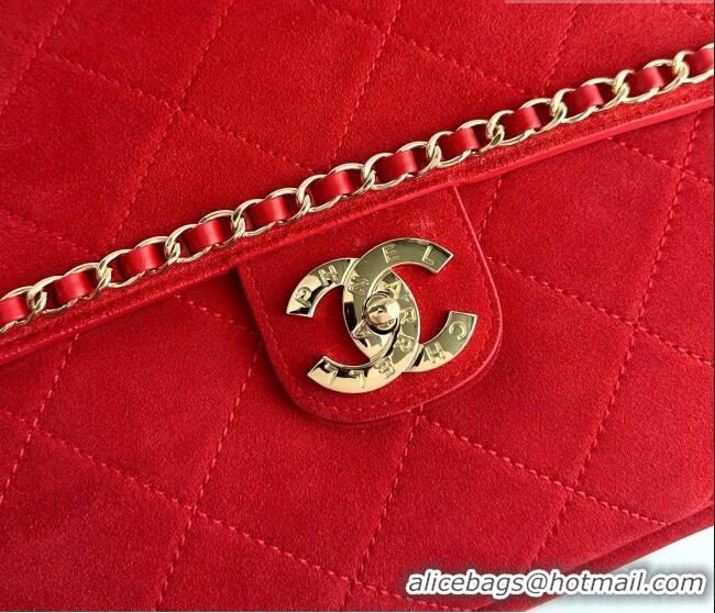 Buy Discount Chanel x Pharrell XXL Maxi Flap Bag with Chain in Suede CH082426 Red 2026