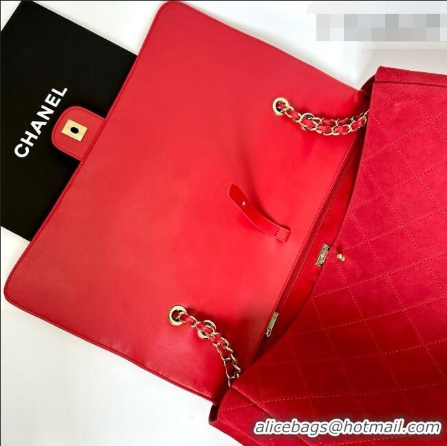 Buy Discount Chanel x Pharrell XXL Maxi Flap Bag with Chain in Suede CH082426 Red 2026