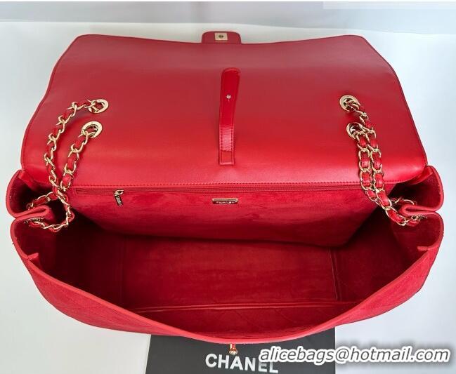 Buy Discount Chanel x Pharrell XXL Maxi Flap Bag with Chain in Suede CH082426 Red 2026