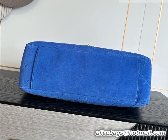 Grade Design Chanel x Pharrell XXL Maxi Flap Bag with Chain in Suede CH082427 Blue 2026