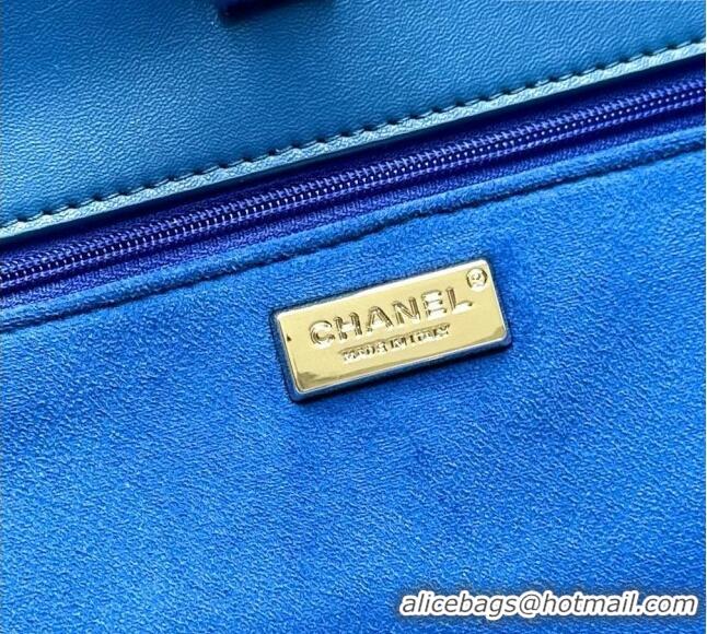 Grade Design Chanel x Pharrell XXL Maxi Flap Bag with Chain in Suede CH082427 Blue 2026