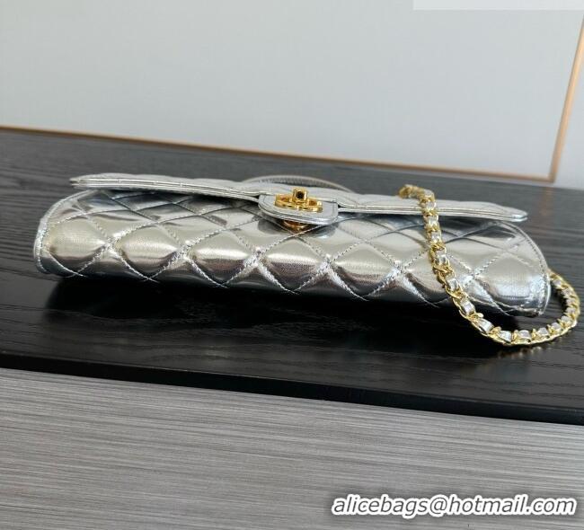 Low Cost Chanel Clutch with Chain in Lambskin AP5280 Silver 2026