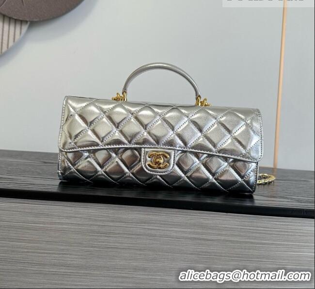 Low Cost Chanel Clutch with Chain in Lambskin AP5280 Silver 2026